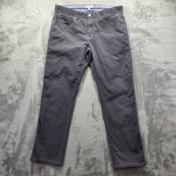 Peter Millar Other - Peter Millar Pants Mens 35 Gray Corduroy Straight Leg Cotton Blend Casual
